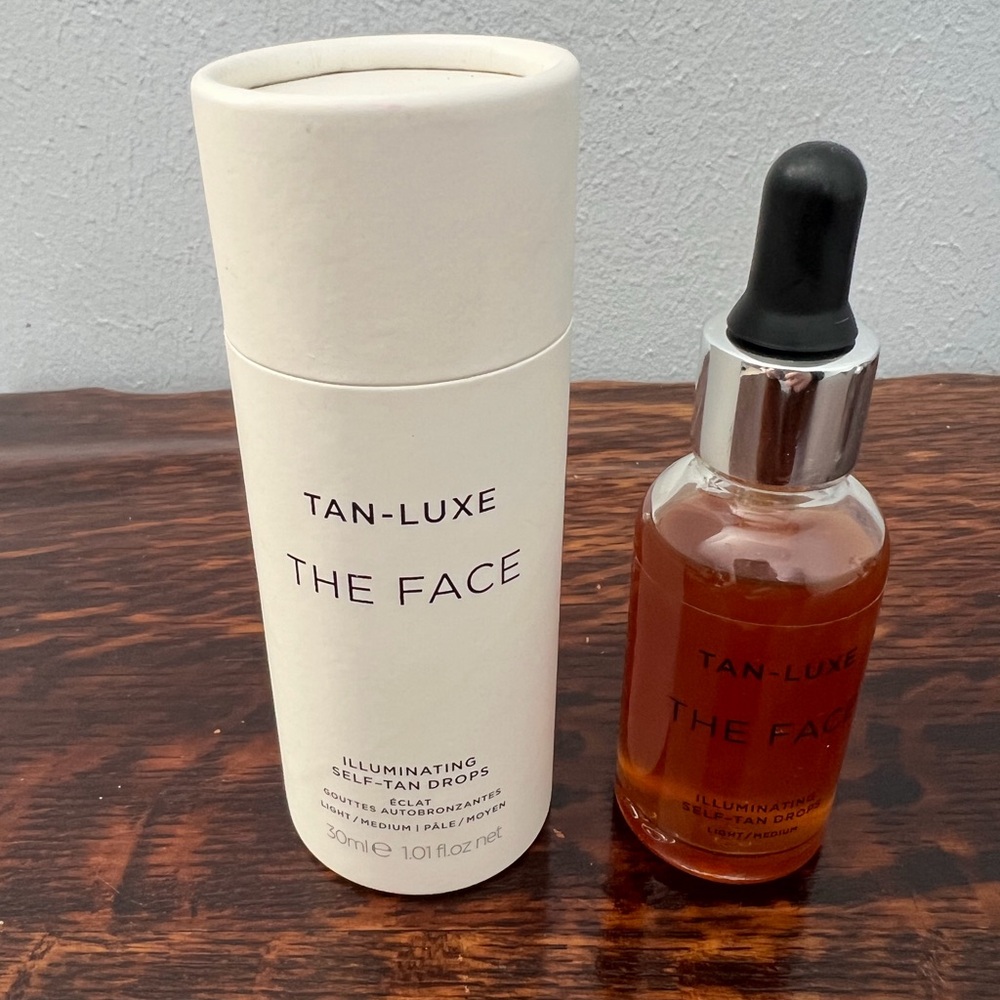 Tan-Luxe The Face Illuminating Self-Tan Drops - Brown, NIB